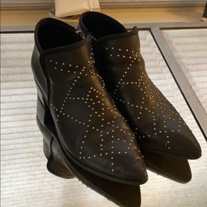 Treasure & Bond black studded booties